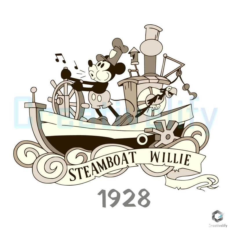Mickey Steamboat Willie SVG Disney Vintage 1928 File.jpg
