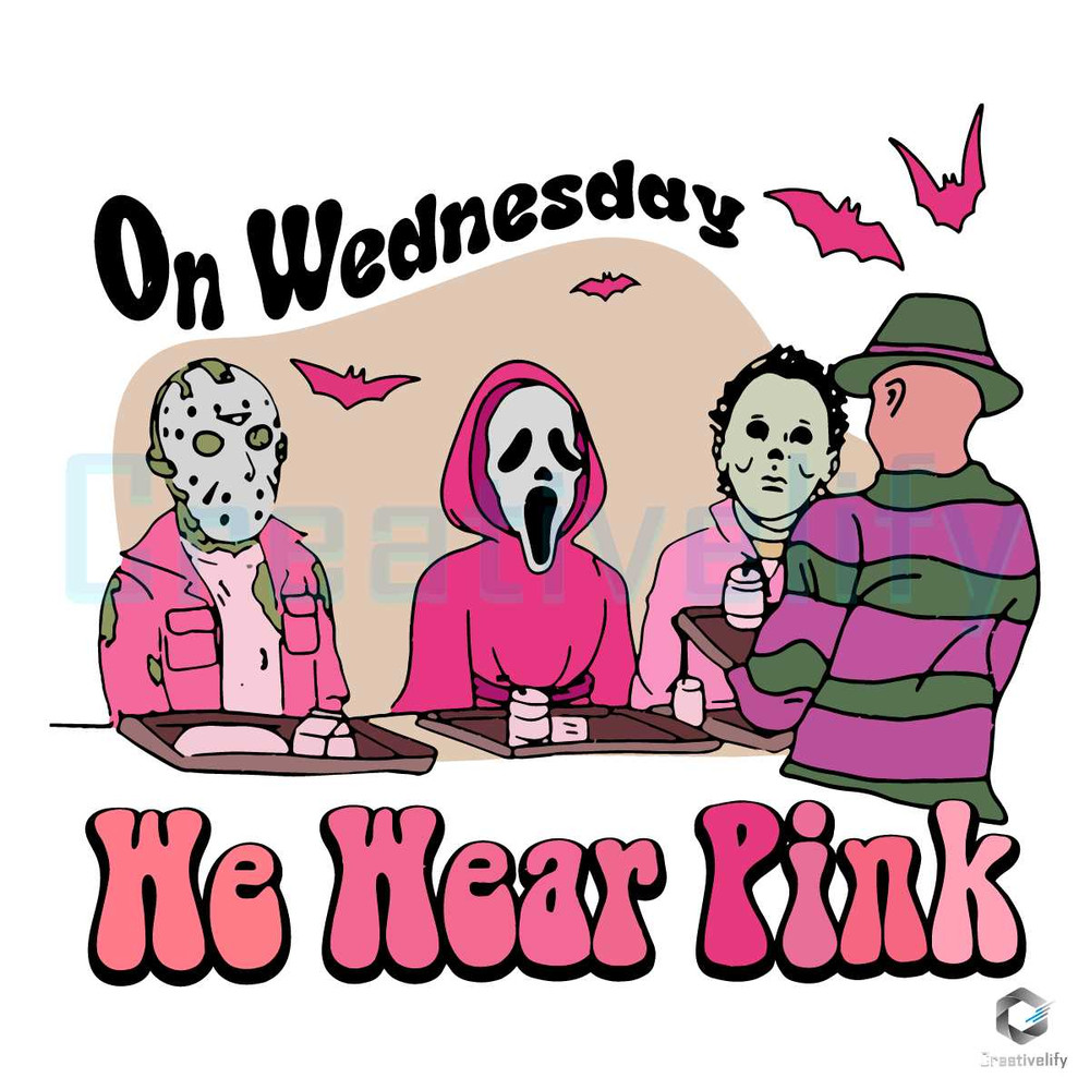 On Wednesday We Wear Pink SVG Horror Movie File.jpg