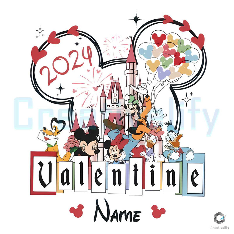 Personalized Valentine 2024 PNG Mickey Friends Love File.jpg