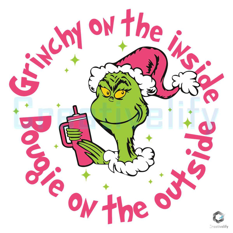 Pink Grinchy On The Inside SVG Bougie On The Outside File.jpg