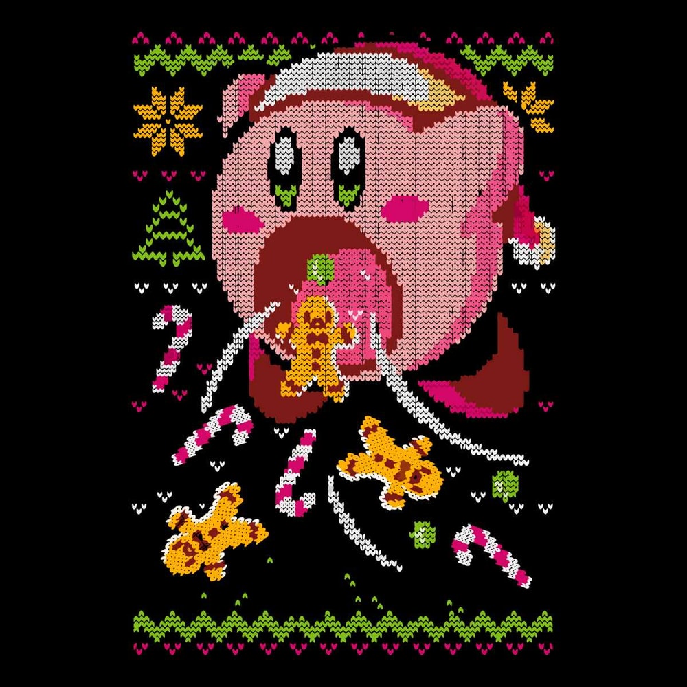 Pink Kirby And Cookie PNG Gingerbread File Sublimation.jpg