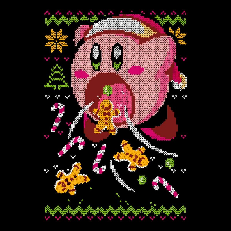 Pink Kirby And Cookie PNG Gingerbread File Sublimation.jpg