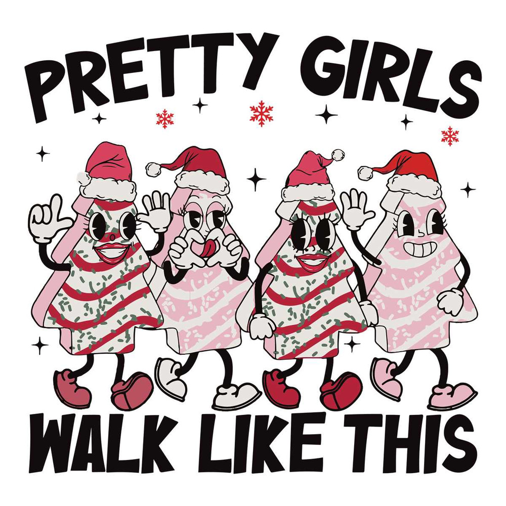 Pretty Girls Walk Like This SVG Christmas Tree File.jpg