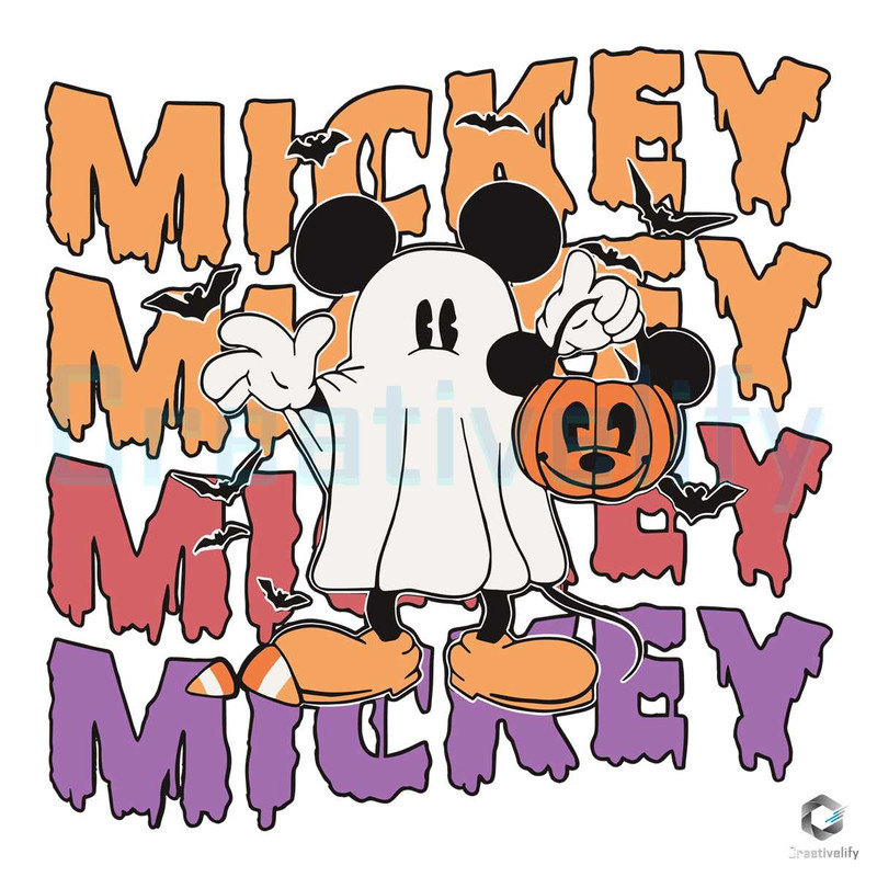 Retro Ghost Mickey SVG Halloween Pumpkin Cutting File.jpg