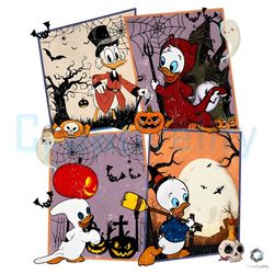 retro huey dewey louie duck png trick or treat file download