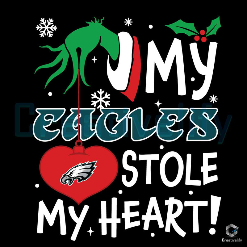 Retro My Eagles Stole My Heart SVG Merry Christmas File.jpg