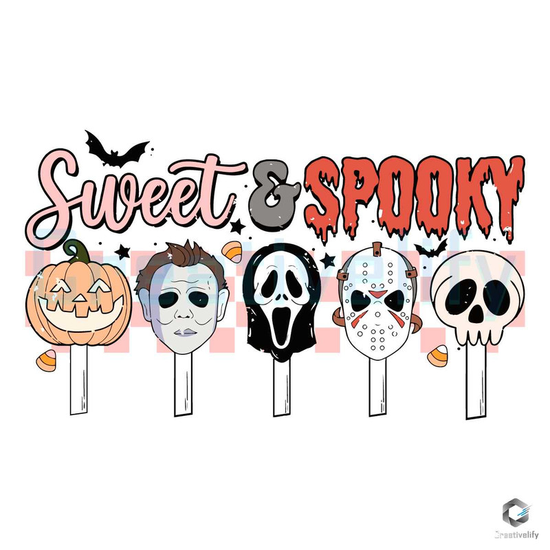 Retro Sweet And Spooky Horror SVG Halloween Digital File.jpg