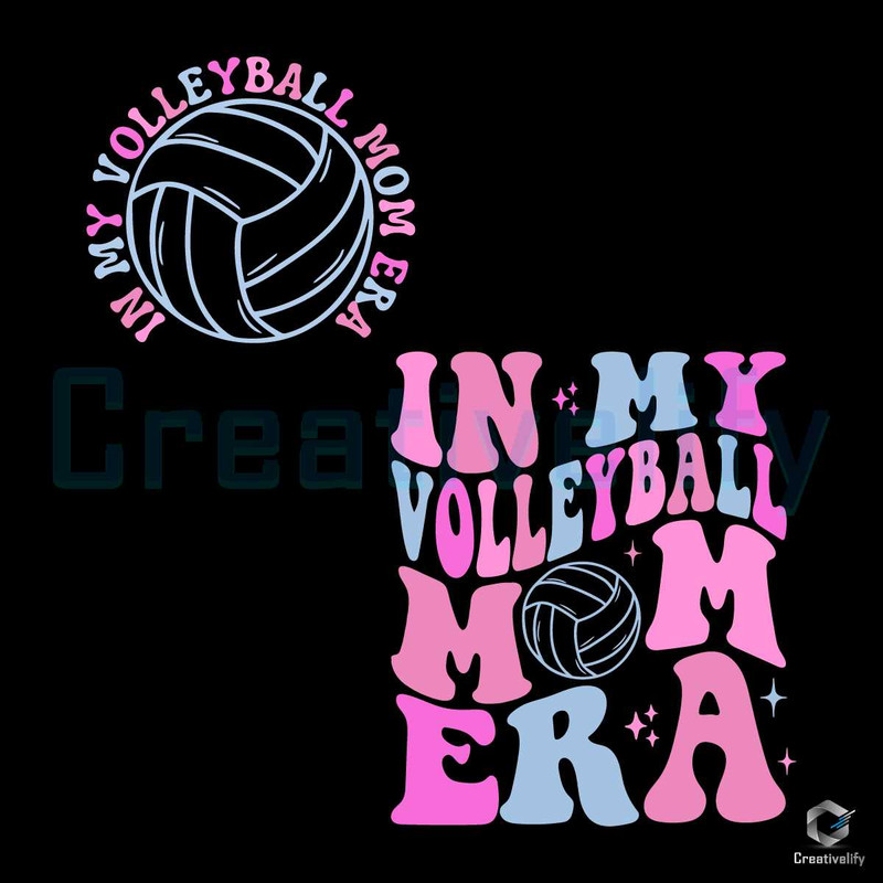 Retro Volleyball Mom Era SVG Sport Mama File Design.jpg