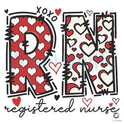 rn registered nurse xoxo svg valentines day file