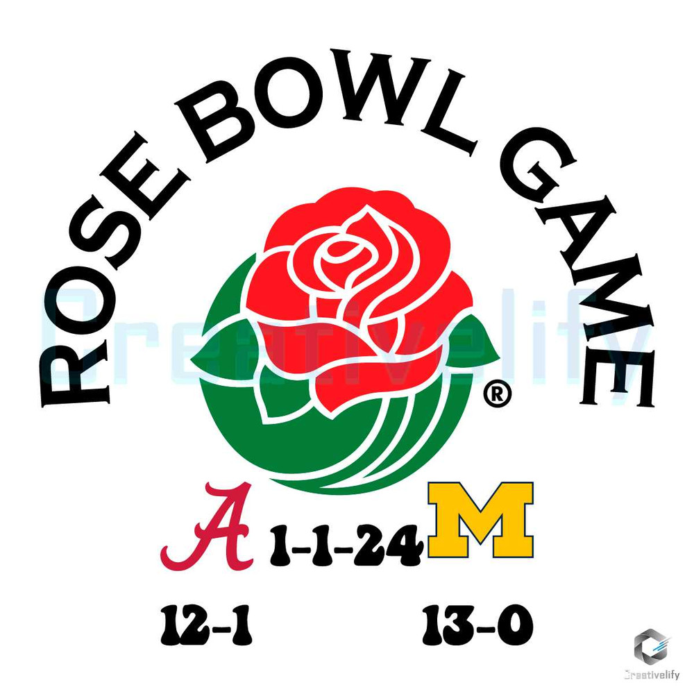 Rose Bowl 2024 Game SVG Alabama VS Michigan File.jpg