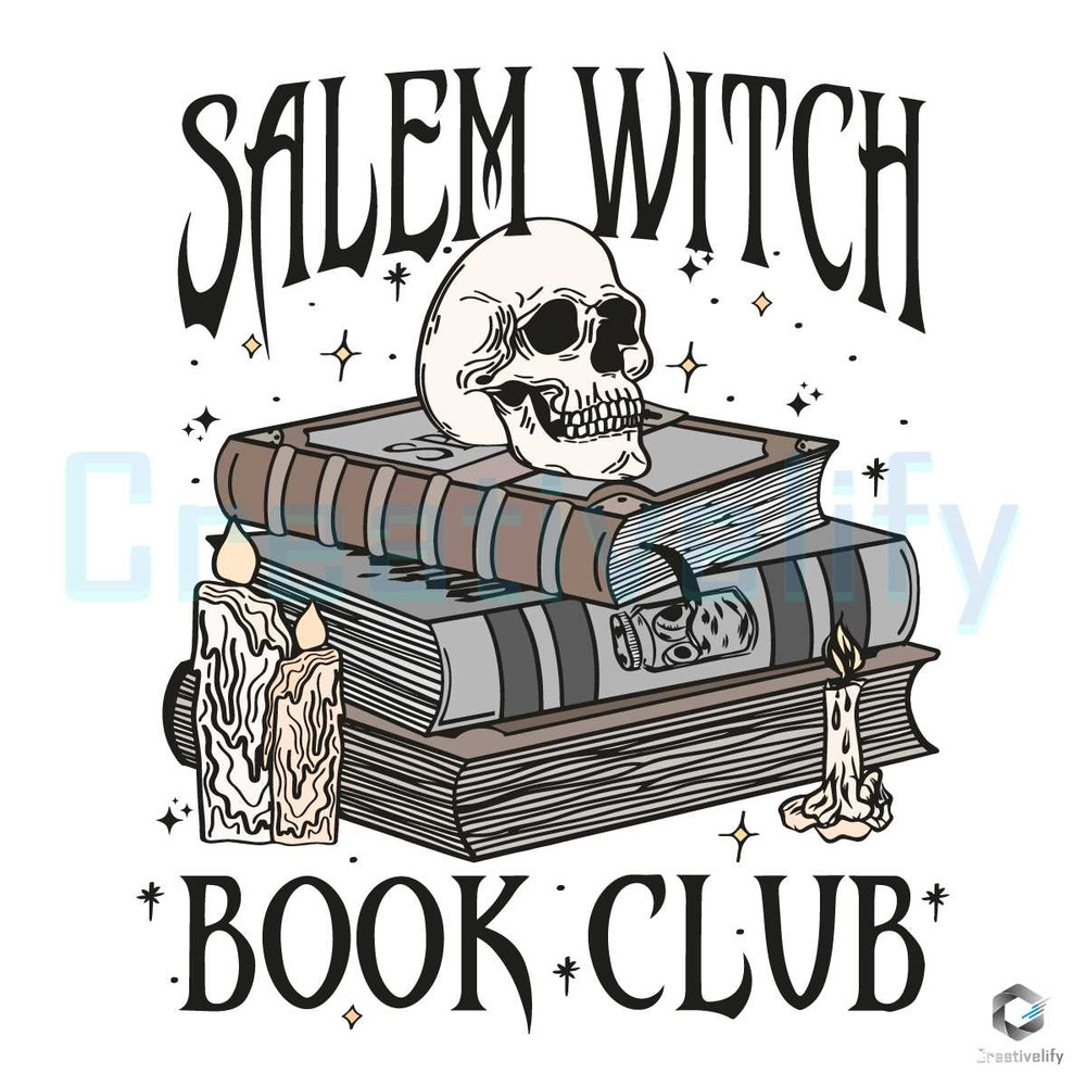 Salem Witch Book Club SVG Witchy Bookishs Design File.jpg
