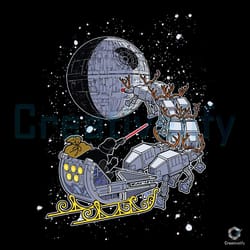 santa darth vader sleigh svg christmas star wars file