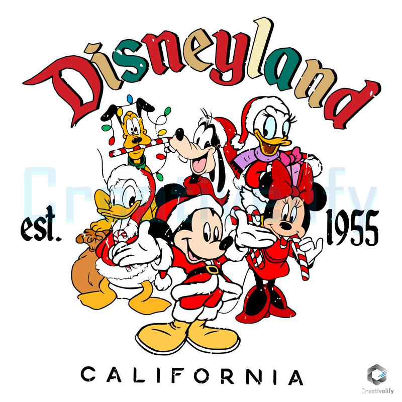 Santa Disneyland California 1955 SVG Mickey Friends Xmas File.jpg