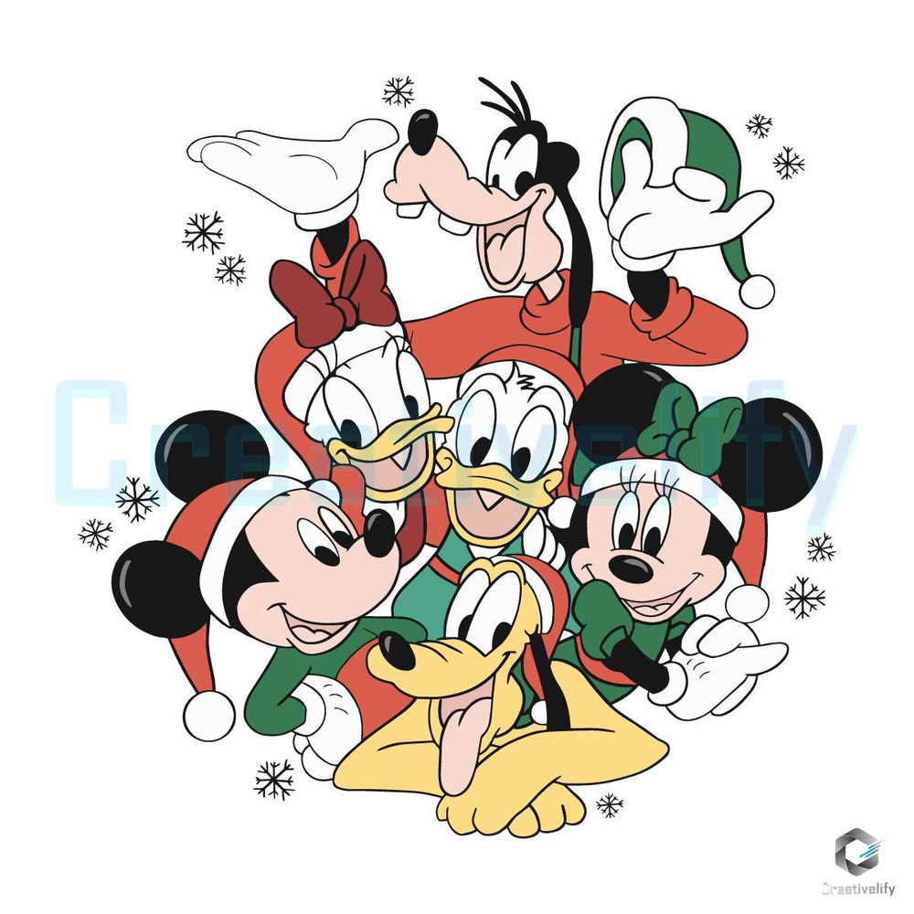 Santa Disneyland SVG Mickey Friends Vintage Digital Cricut File.jpg