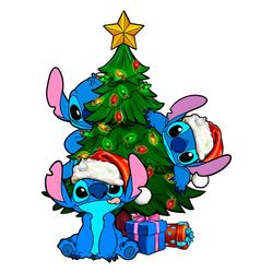 santa stitch christmas tree png disney xmas file