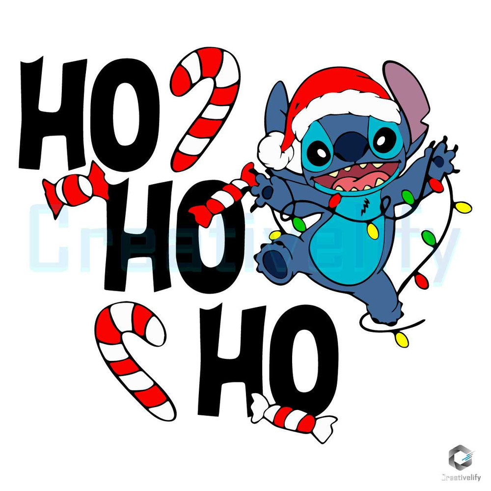 Santa Stitch Hohoho SVG Christmas Graphic Design File.jpg