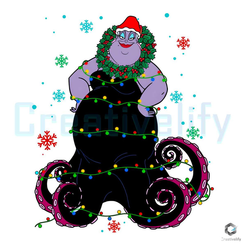 Santa Ursula Christmas PNG The Little Mermaid Xmas File.jpg