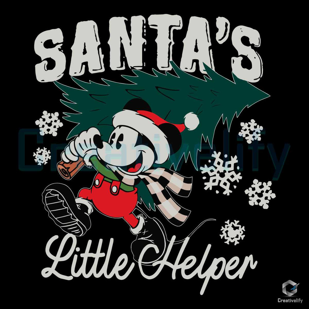Santa's Mickey Little Helper SVG Disney Christmas Tree File.jpg
