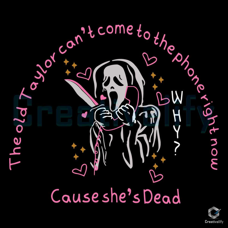 Scream Ghost Halloween SVG The Old Taylor Horror Cricut File.jpg