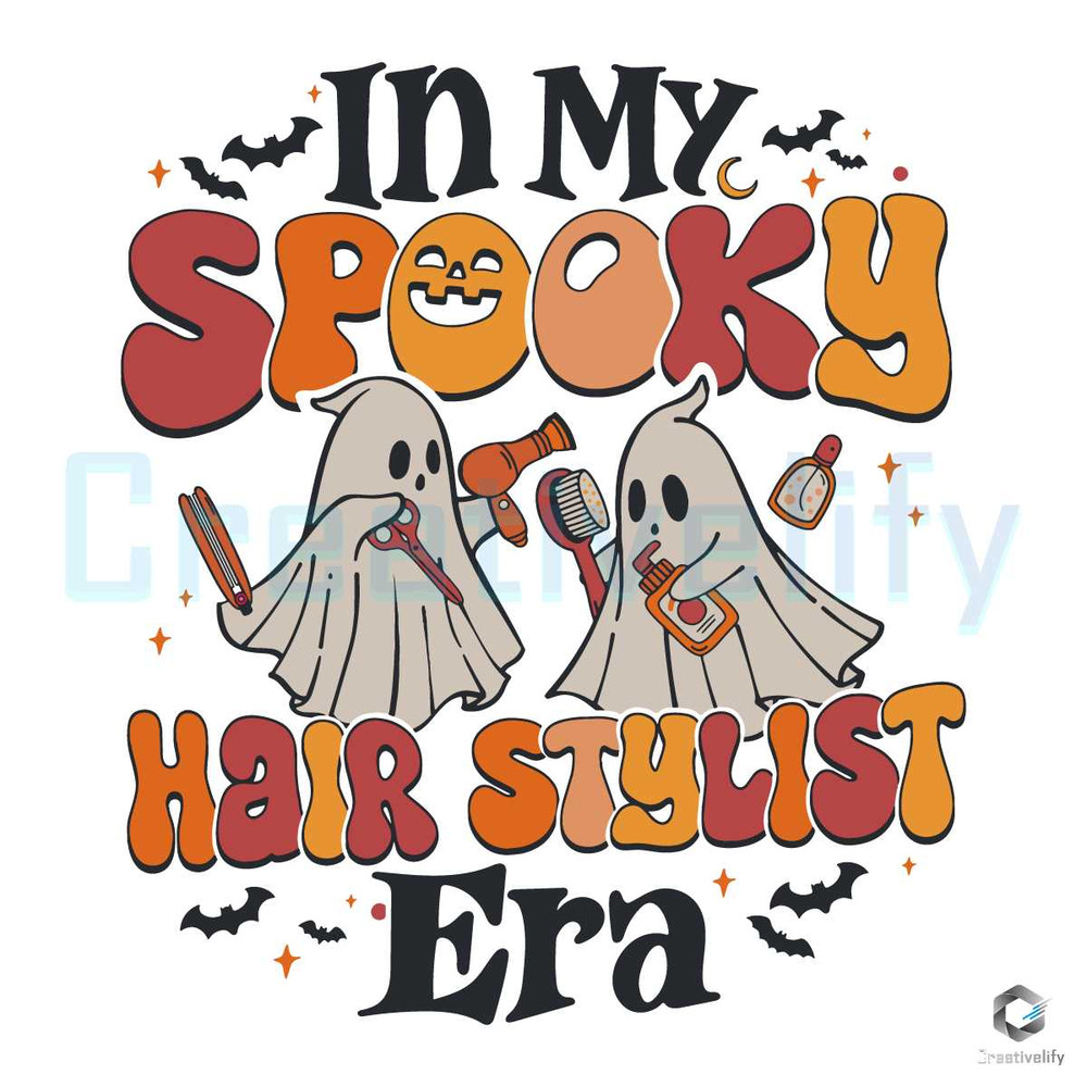 Spooky Hair Stylist SVG Hairdresser Ghost Era File Digital.jpg