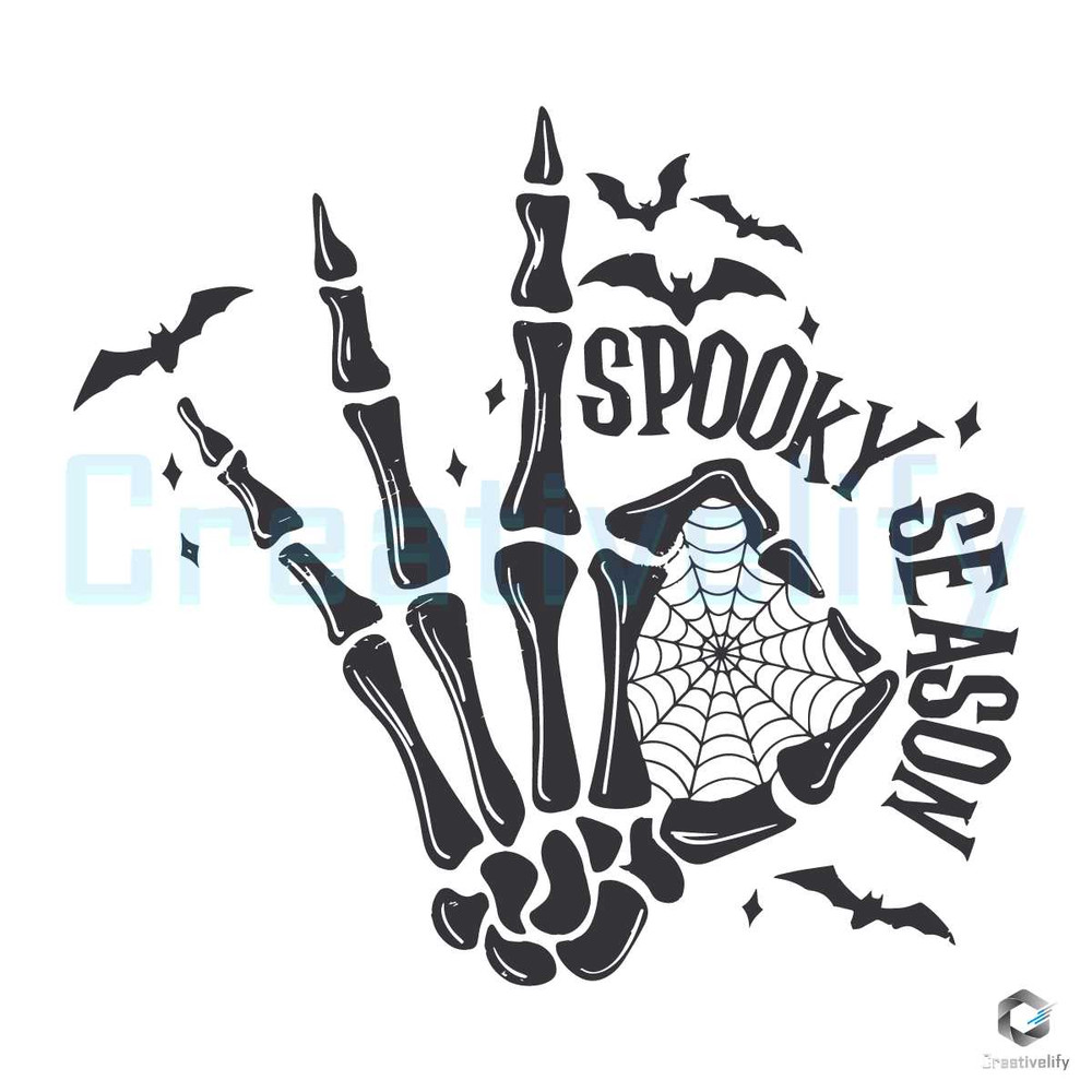Spooky Season Skeleton Hand SVG Scary Halloween File.jpg