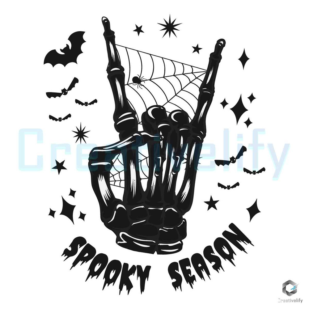 Spooky Skeleton Hand SVG Halloween Vintage File Design.jpg
