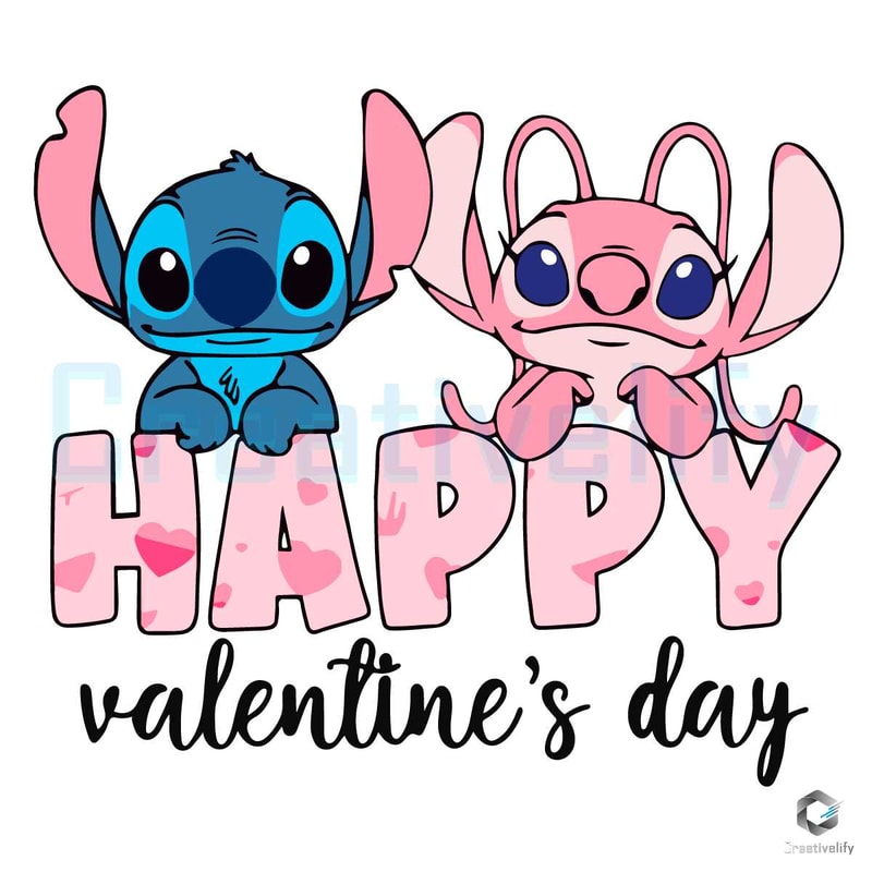 Stitch And Angel Love SVG Happy Valentine's Day File.jpg