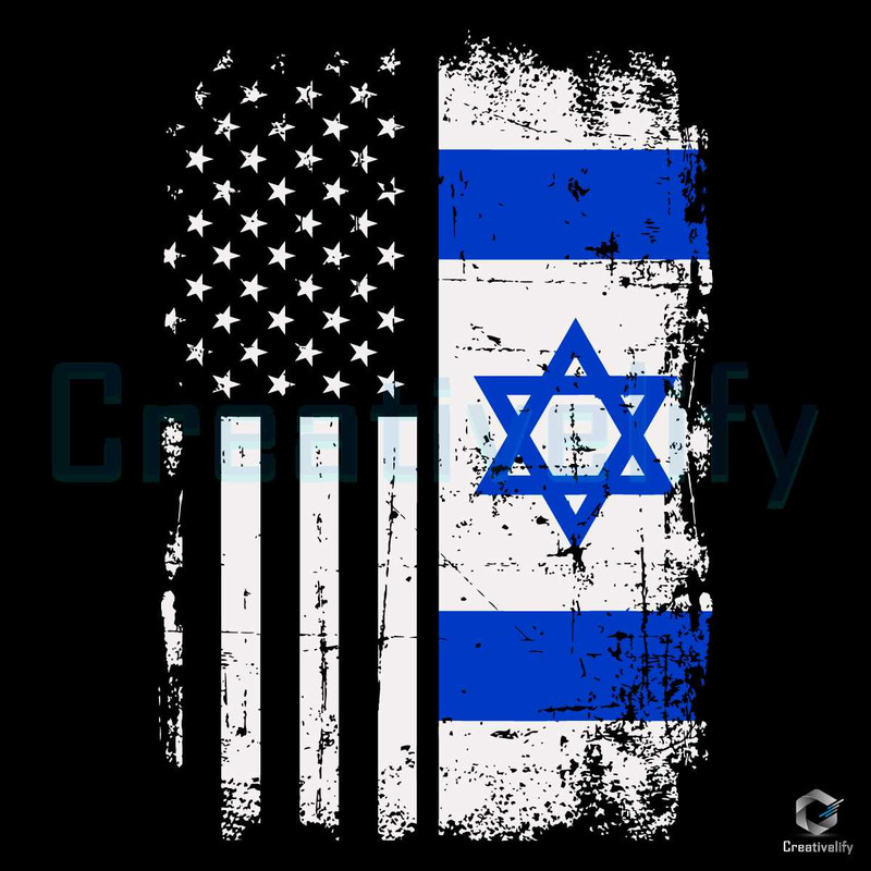 Support For Israel SVG USA Israel Flag Digital Cricut File.jpg