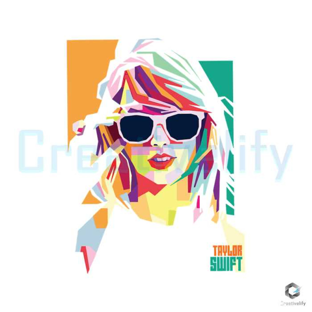 Swift Wears Glasses SVG Taylor Era Tour Vintage Graphic File.jpg