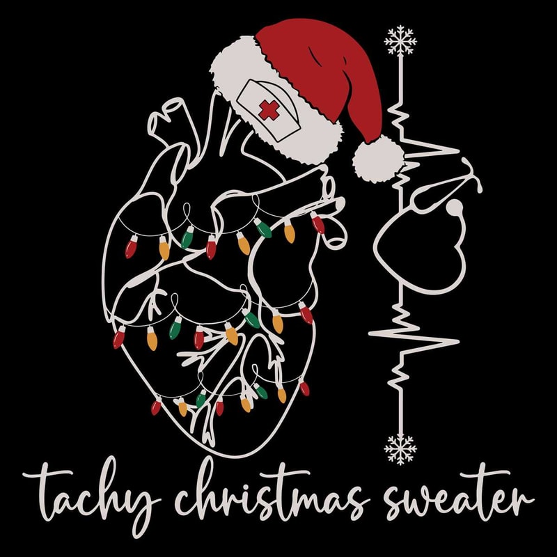 Tachy Christmas Santa Hat SVG Merry Xmas Nurse File.jpg