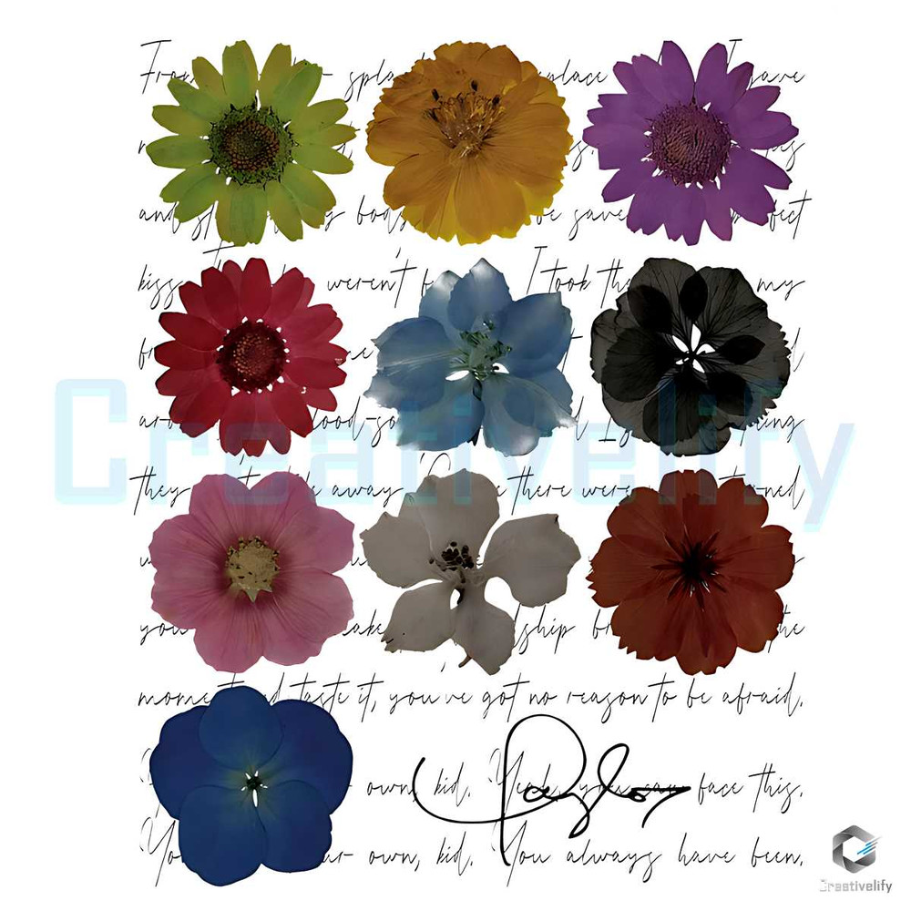 Taylor Swiftie Flowers PNG The Eras Tour Cut Files Instant Download.jpg