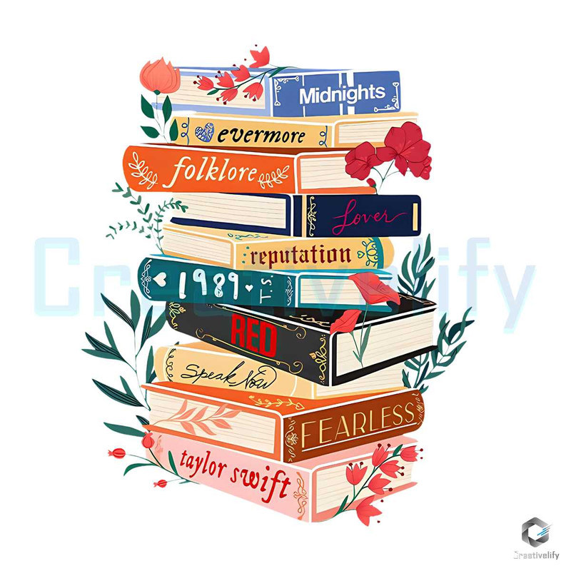 Taylor The Eras Tour Books SVG Vintage Swiftie Graphic File.jpg