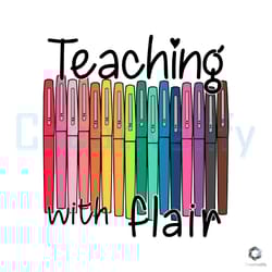 teaching with flair svg cool teacher digital cricut file