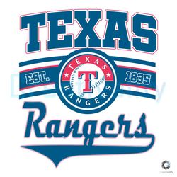 texas rangers est 1835 svg baseball vintage file for cricut