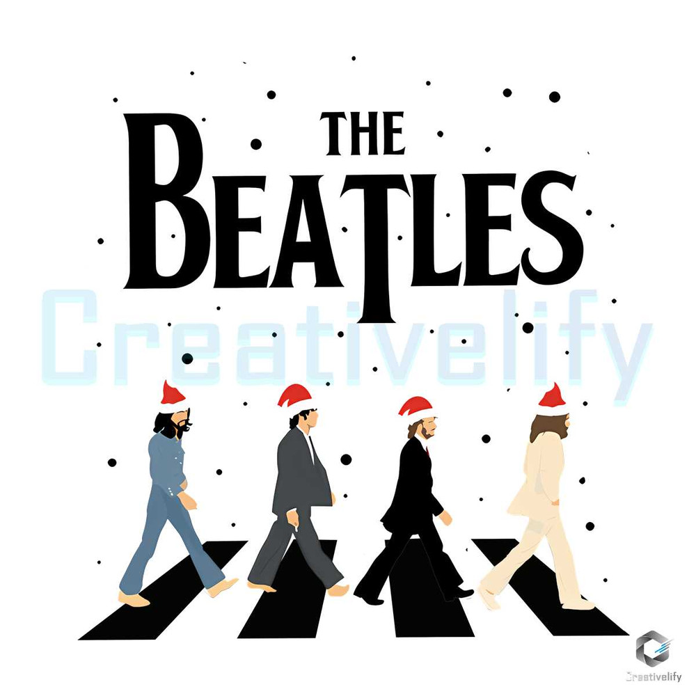 The Beatles Christmas PNG Rock Music File Sublimation.jpg