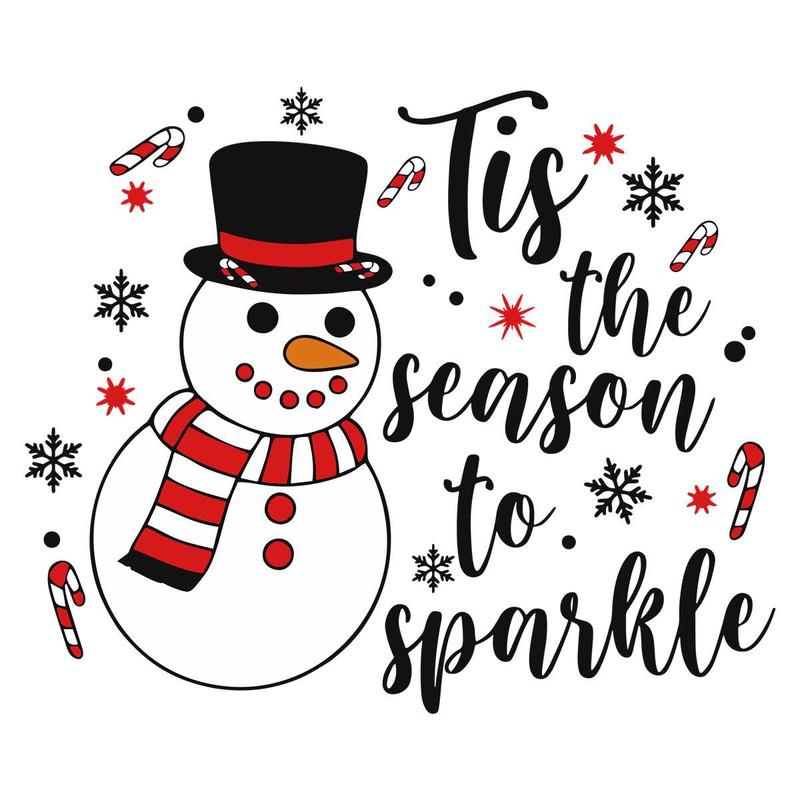 Tis The Season Sparke Xmas SVG Snowman Christmas File.jpg