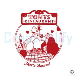 tonys restaurant svg retro lady and tramp heart file