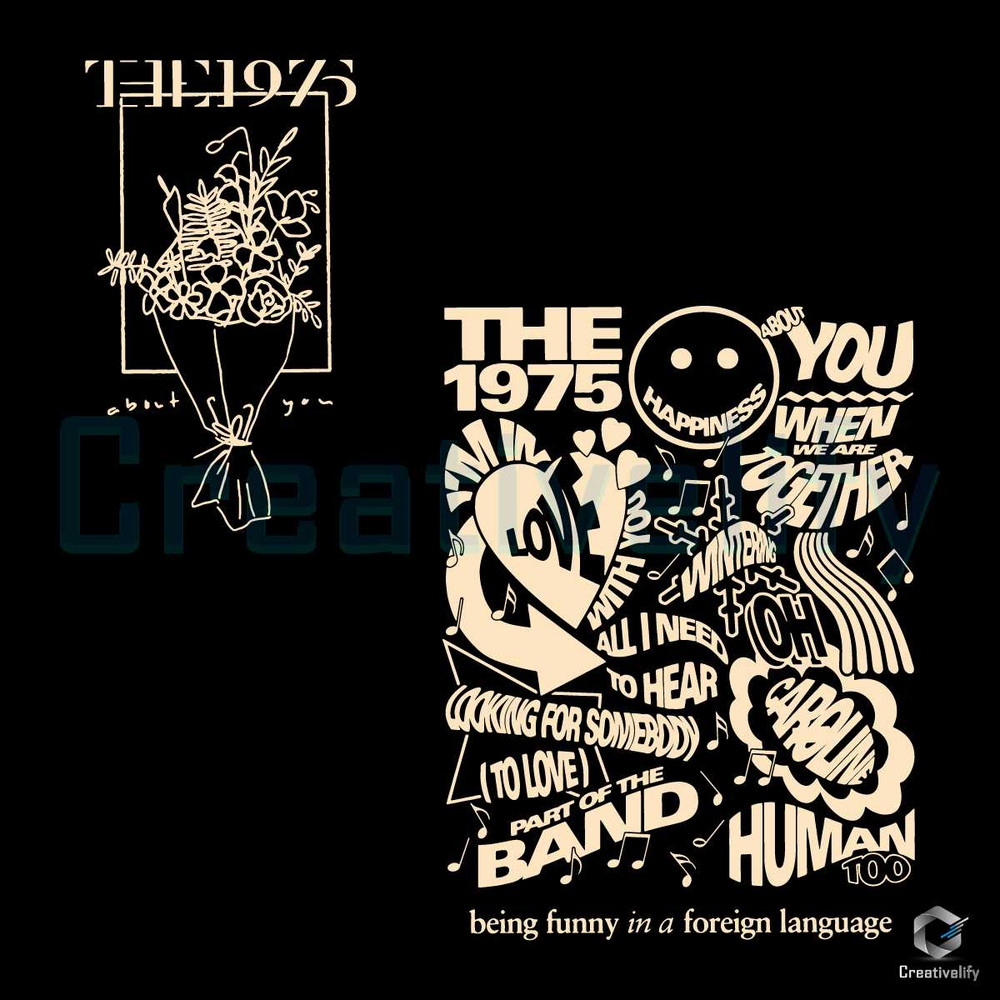 The 1975 About You Flower Art SVG Music Vintage File.jpg