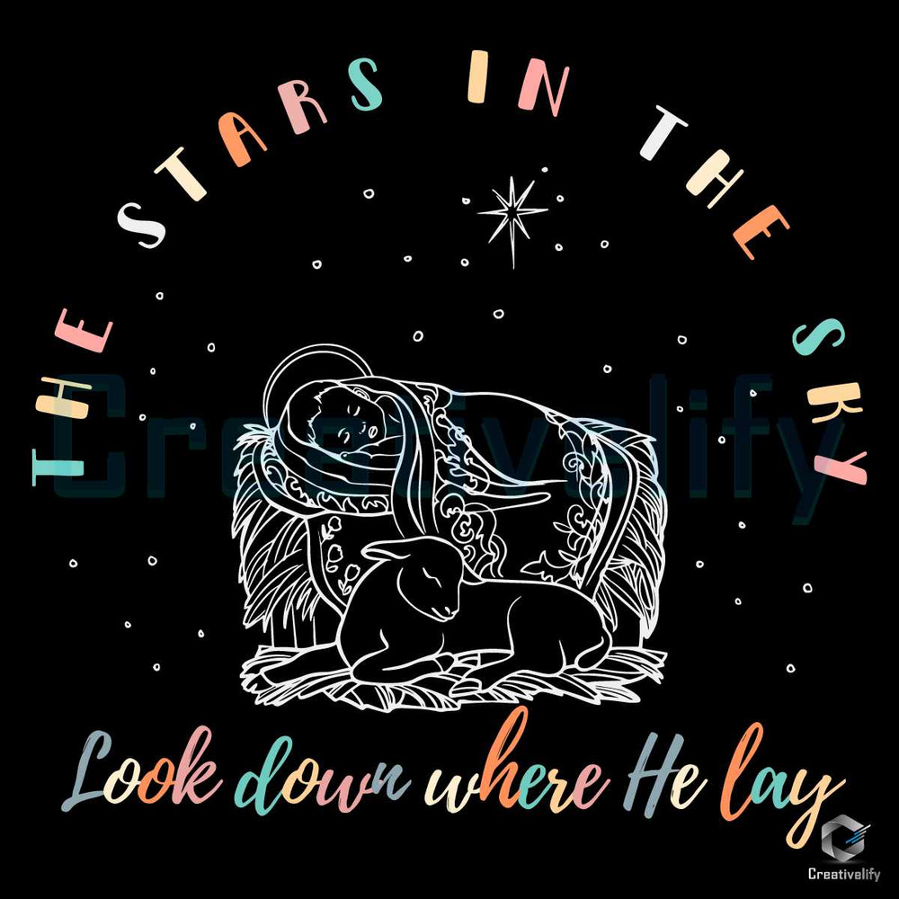 True Story The Stars SVG The Sky Nativity Scene File.jpg