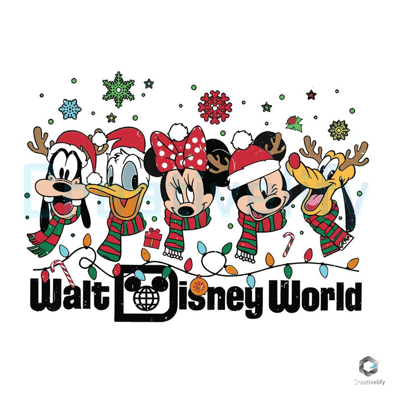 Walt Disneyworld Christmas SVG Mickeys Friend Vintage File.jpg