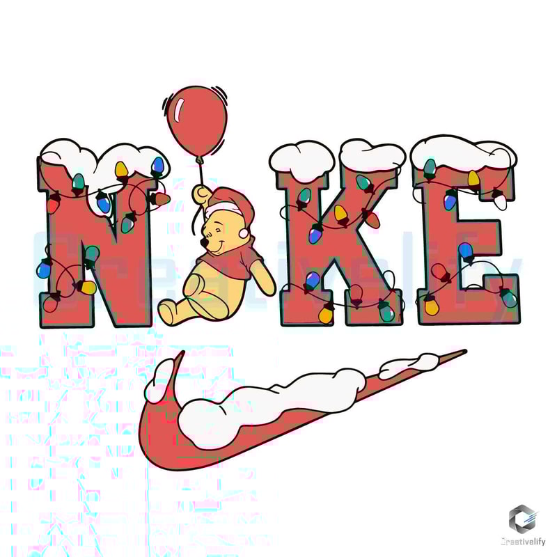 Winnie The Pooh Balloon Nike SVG Christmas Vibes File Cutting.jpg