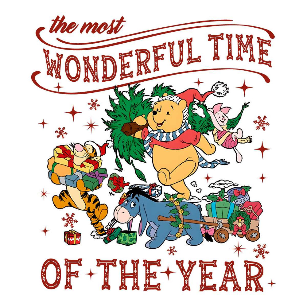 Wonderful Time Of The Year PNG Merry Xmas Pooh File.jpg