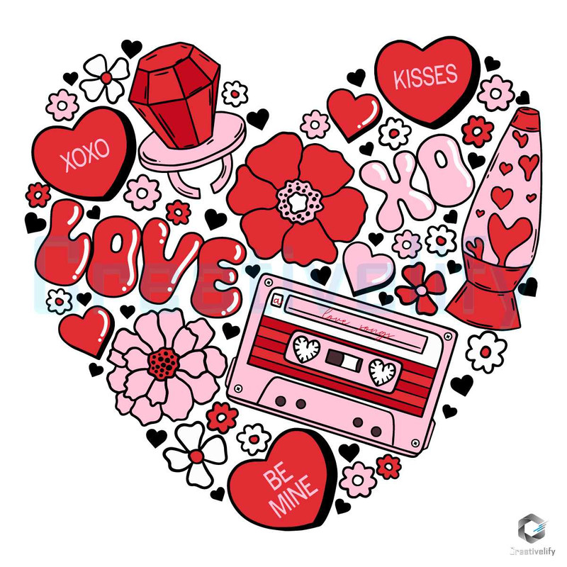 Xoxo Kisses Love Songs SVG Valentine's Day File.jpg