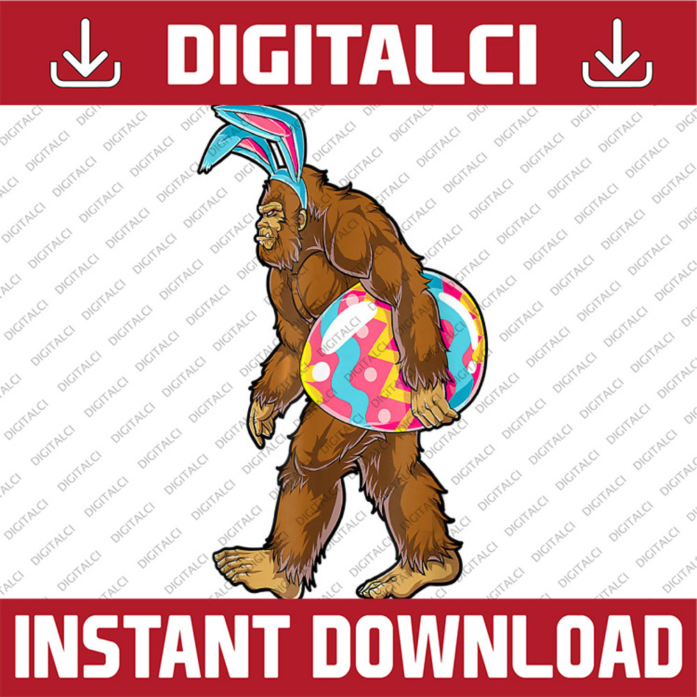 Bigfoot Ester Egg Funny Easter Day Love Sasquatch Easter Day Png, Happy Easter Day Sublimation Design.jpg