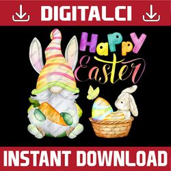 Bunny Gnome Rabbit Eggs Hunting Happy Easter Day Funny Easter Day Png, Happy Easter Day Sublimation 57