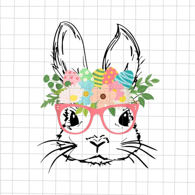 Bunny With Glasses Easter Day Png, Bunny Face Flower Png, Hippity Rabbit Easter Day Png, Egg Easter Day Png, Easter Day.png