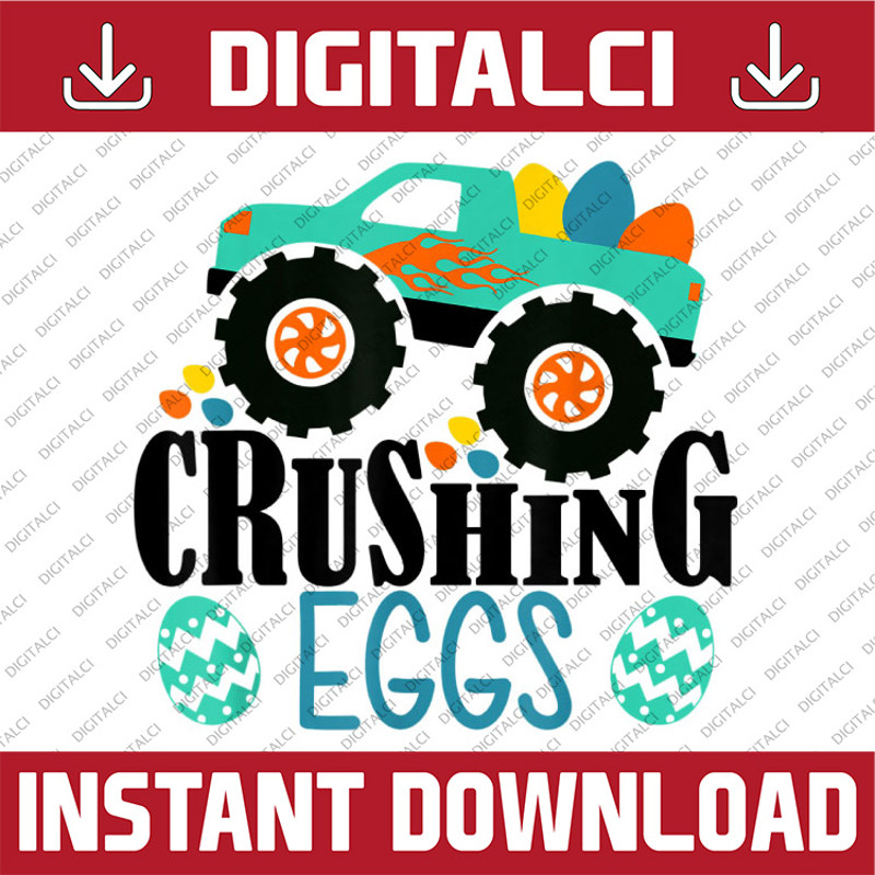 Crushing Eggs Easter Monster Truck Easter Day Png, Happy Easter Day Sublimation Design.jpg