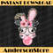 Cute Bunny With Leopard Glasses Bubblegum Easter Day Easter Day Png, Happy Easter Day Sublimation Design.jpg