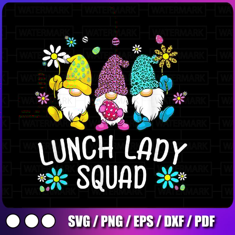 Cute Easter Day Png, Gnome Love Lunch Lady Png Easter day gift.jpg