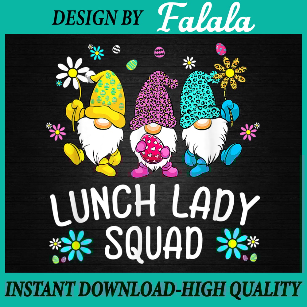 Cute Easter Day Png, Gnome Love Lunch Lady Png Easter day, Easter Png, Digital download.png